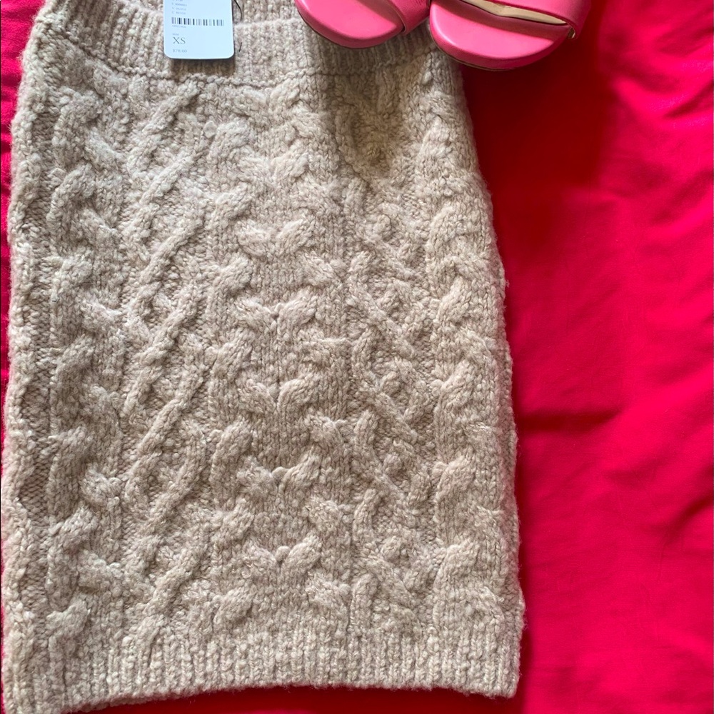 Beige Pencil Skirt